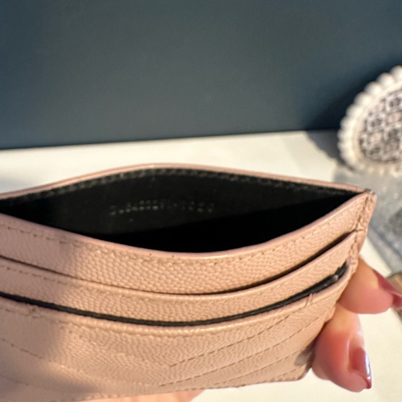 Auth YSL Cassandre Matelasse Card Case Grain De Poudre Embossed Leather in box - Picture 7 of 13